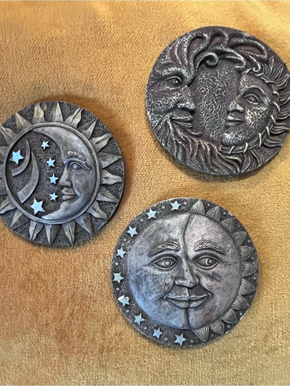 Celestial Sun and Moon Resin Magnets Set